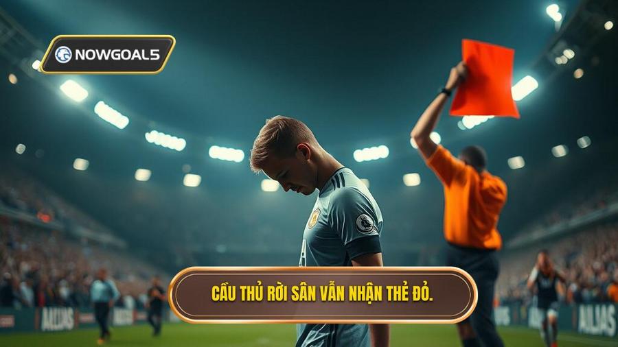 2. Cầu thủ rời sân vẫn nhận thẻ đỏ.