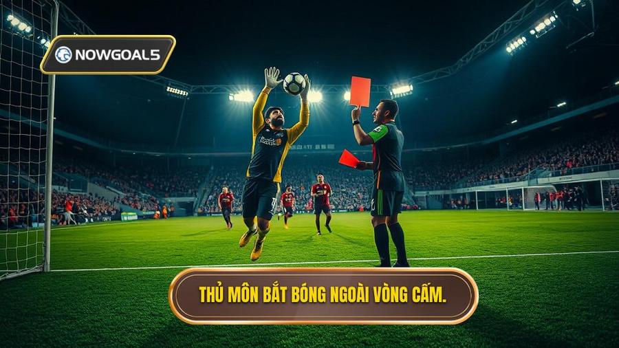2. Thủ môn bắt bóng ngoài vòng cấm.