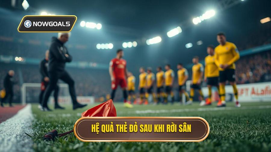 3. Hệ quả thẻ đỏ sau khi rời sân