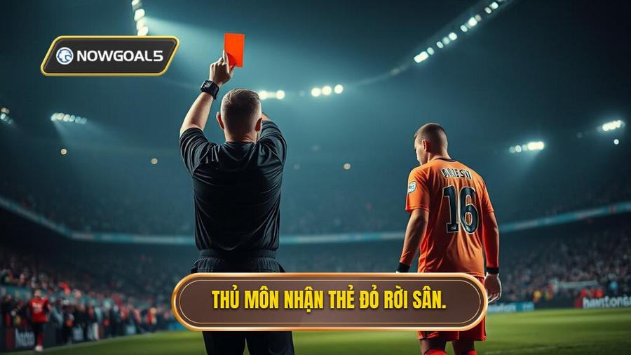 1. Luật FIFA quy định thế nào về việc thủ môn rời sân do thẻ đỏ?